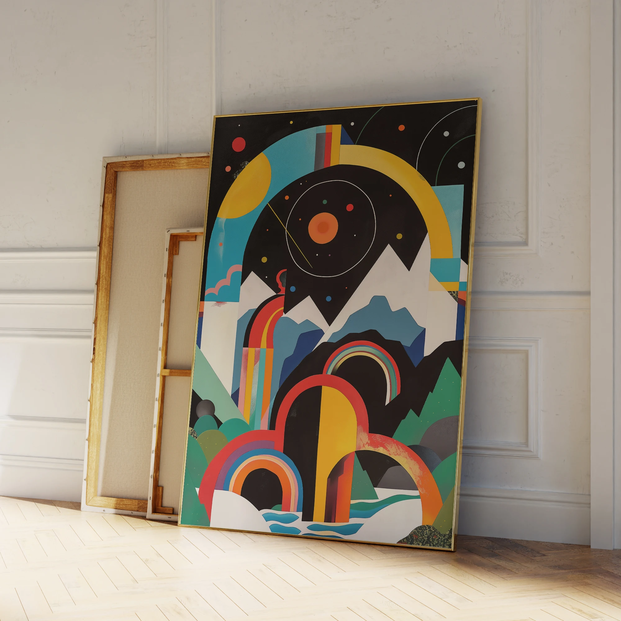 Moderne Geometrie abstrakte Geometrie Wand kunst Leinwand Malerei Poster für Druckbild für Wohnzimmer Schlafzimmer Wohnkultur