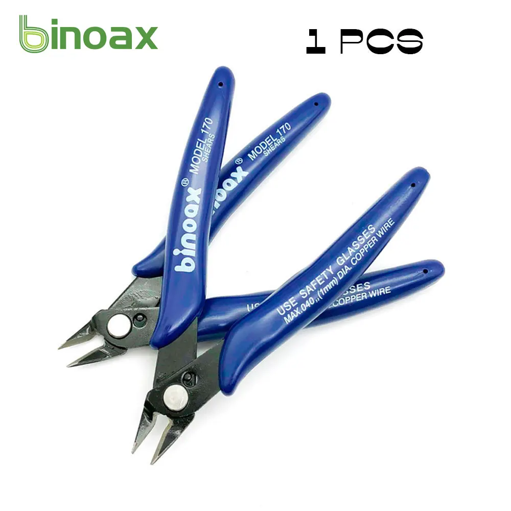 BINOAX 1 Uds. Cortadores de cables eléctricos prácticos, tijeras laterales de corte, alicates al ras, herramientas manuales # ND00337 #