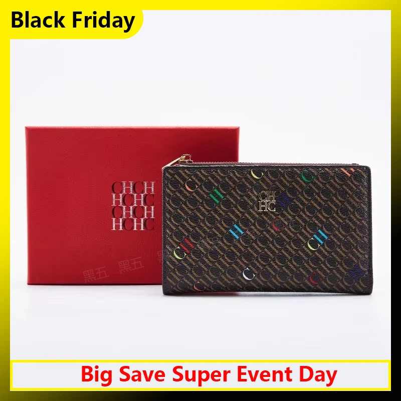 

Новая модная простая сумка-держатель для карт, роскошный брендовый женский длинный кошелек с принтом, винтажный классический материал ПВХ 2025