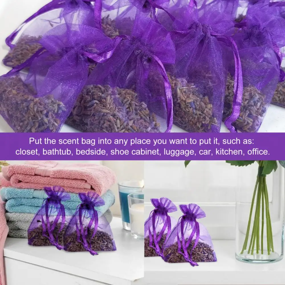 Fragrance Packets Dried Lavender 10 Lavender Sachets Natural Flavor Suspension Aromatherapy Bag Natural Flower Fragrance