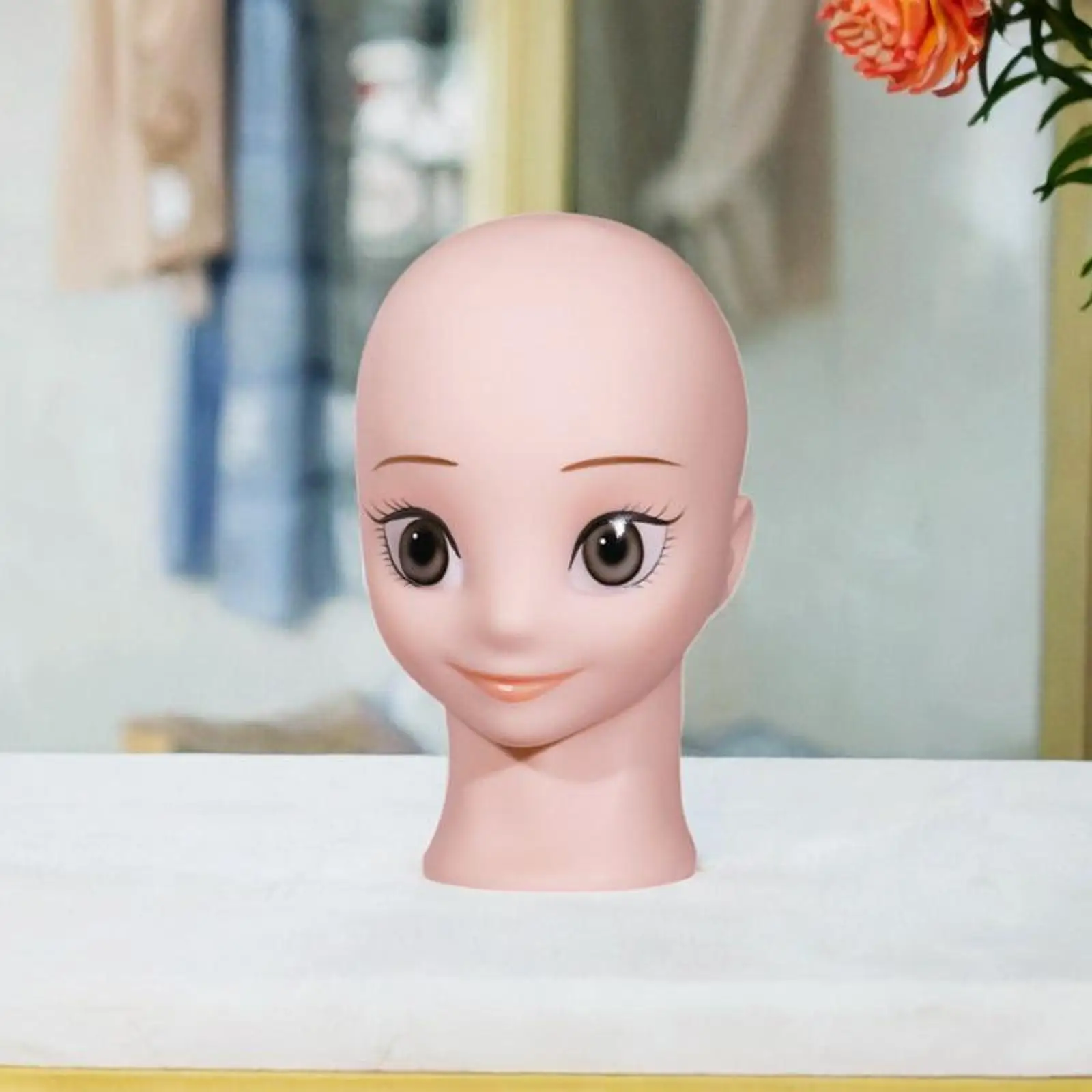 Wig Display Head Mannequin Head,Lightweight,Sturdy,Anime Cosplay Doll Head Model,Wig Holder Stable Manikin Head Cartoon