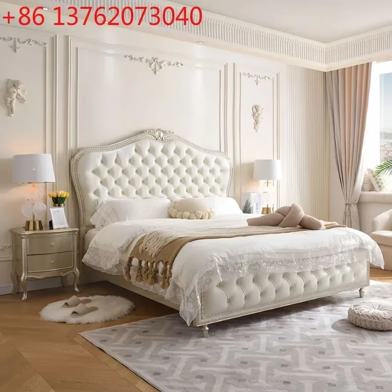 light luxury double bed French style simple princess bed frame comfortable king size möbel schlafzimmer luxus bedroom furniture