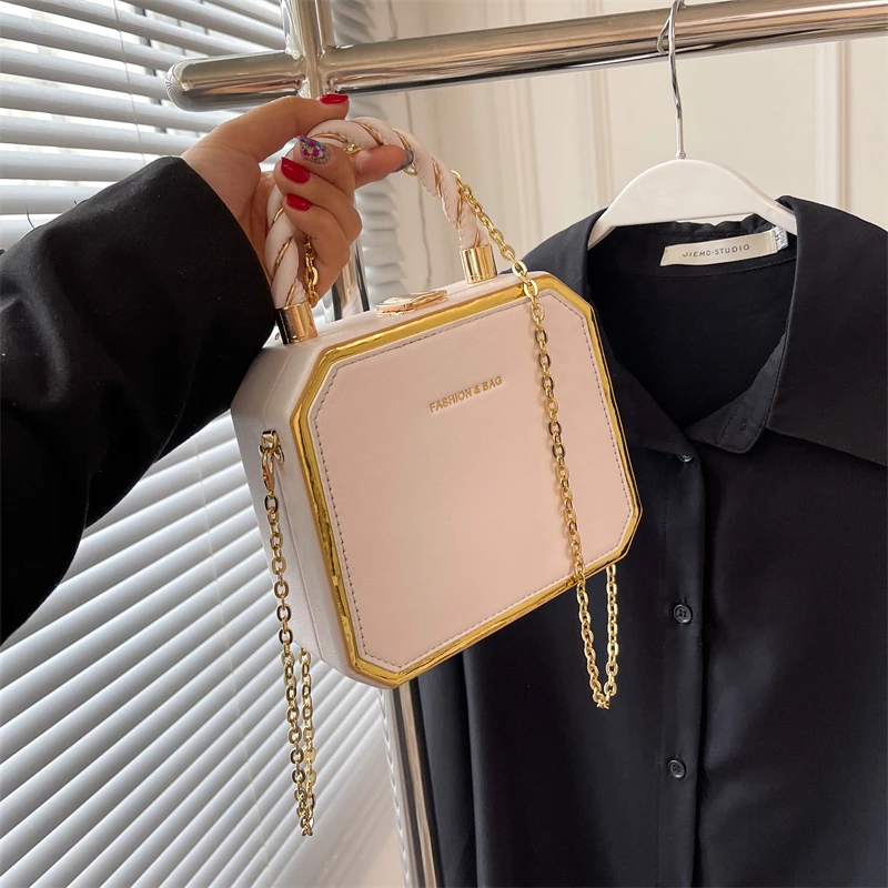 fashion shopping crossbody square box purse and bags Designer women luxury pu shoulder handbags