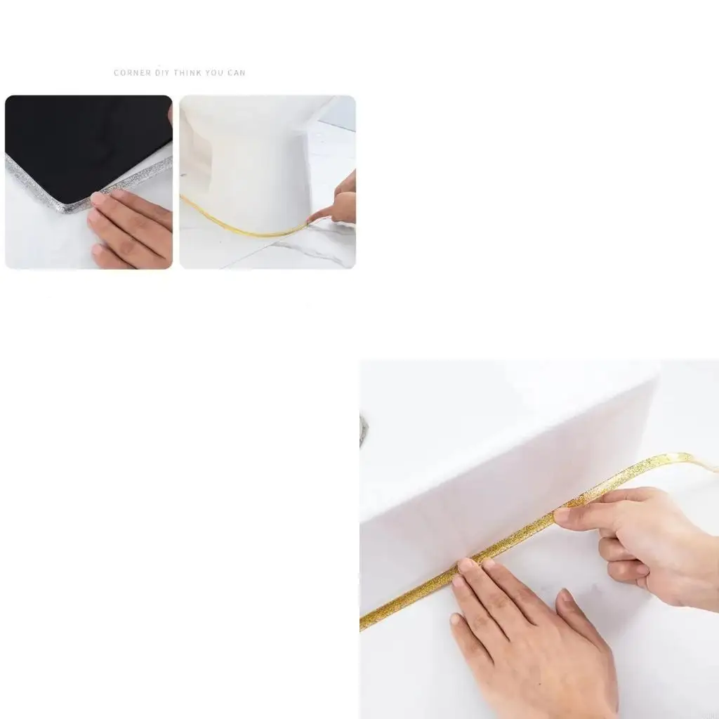 62KD Caulk Strips Wall Moulding Trim Strips Ceramic Tile Caulking Gaps Tape for Kitchen