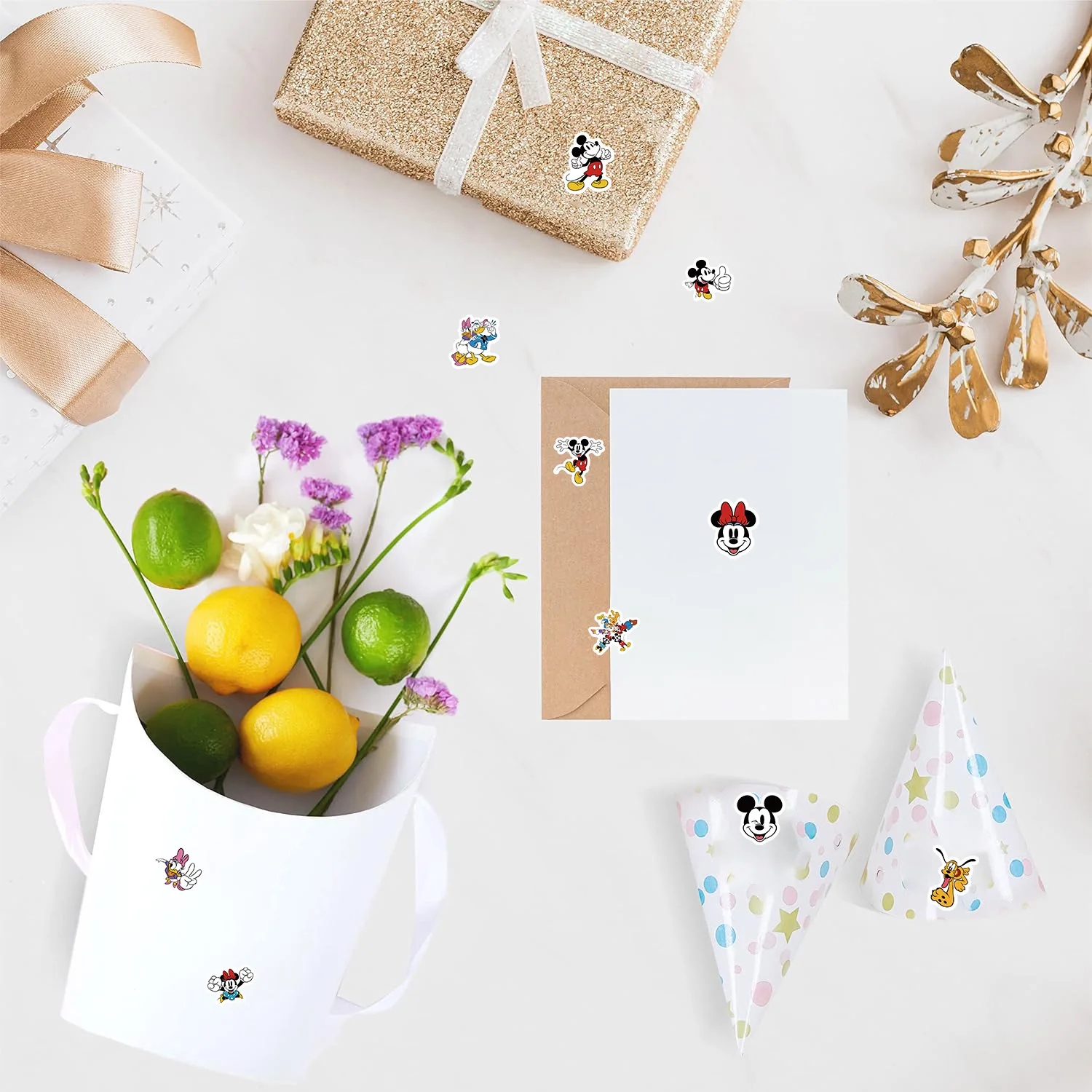 500 قطعة من ملصقات ديزني الكرتونية ميكي رول، شريط لاصق رائج البيع عبر الحدود، مواد حساب اليد، مغلف ديكور ذاتي الصنع #5