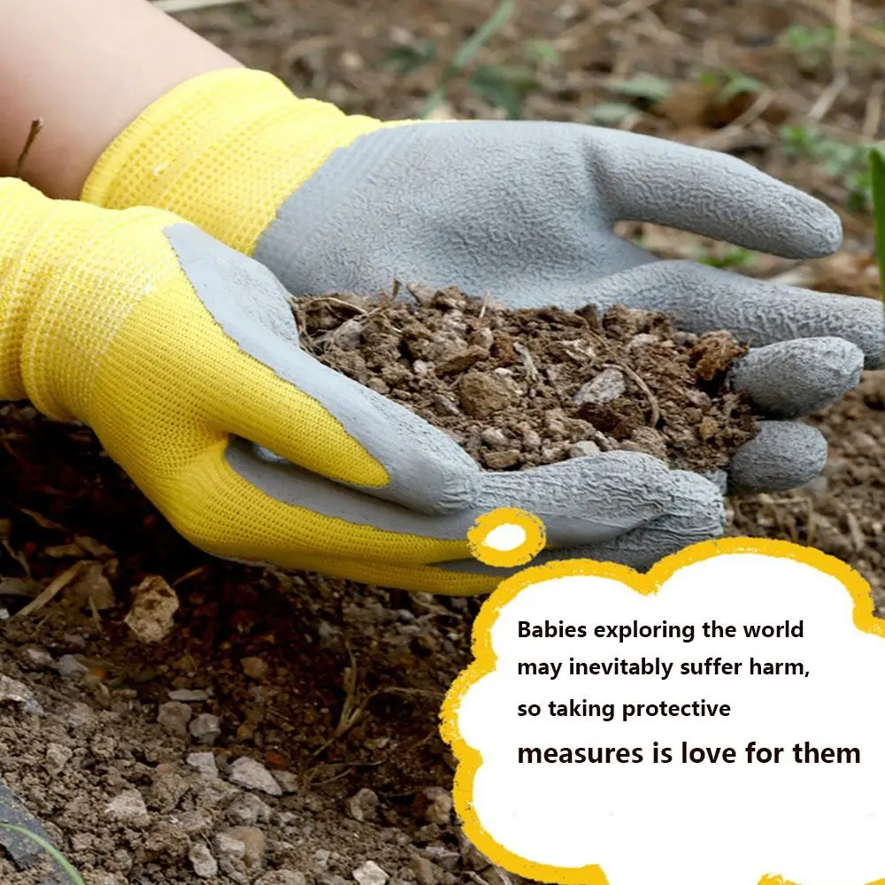Waterproof Kid Gardening Gloves Non-Slip Breathable Garden Work Gloves Safety Animal Pattern Children Protective Glove Home