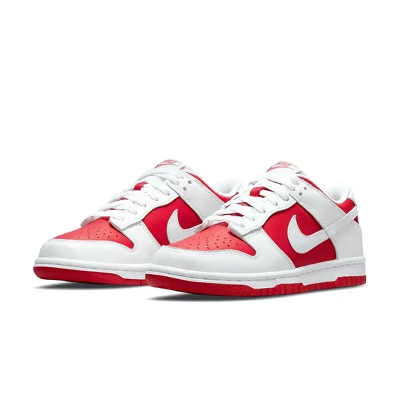 Nike-Dunk Low Skate Sapatos para Homens, Tênis Unisex, Splicing, Universidade Rouge, Low, DD1391-600