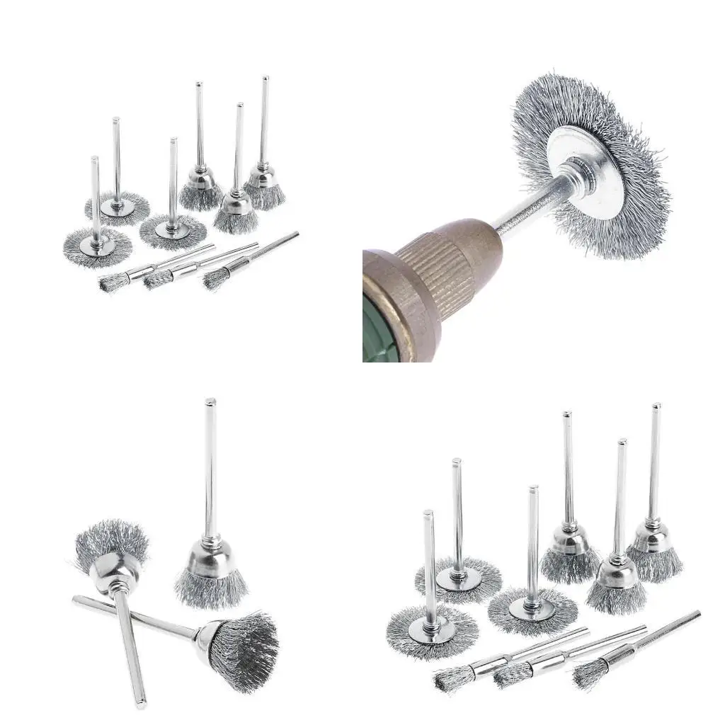 

652F 9 Стальные щетковые колесные щетки для кушиных измельчитель