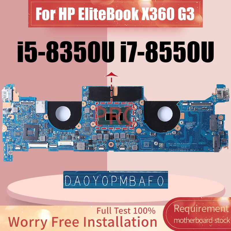 

For HP EliteBook X360 G3 Laptop Motherboard DA0Y0PMBAF0 SR3L9 i5-8350U SR3LC i7-8550U L31865-001 Notebook Mainboard