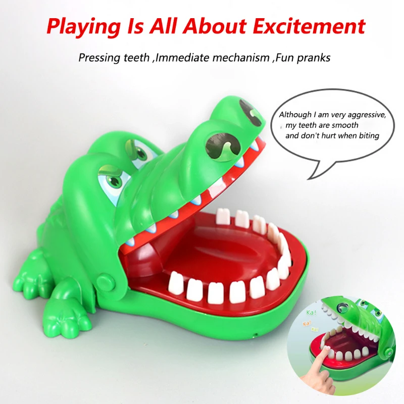 

Crocodile Teeth Toys For Kids Fun Games Alligator Biting Finger Reaction Training Funny And Parent-child Interaction Kids Toys