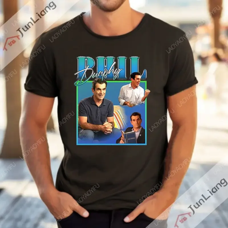 تي شيرت Phil Dunphy للجنسين كاجوال صيفي بأكمام قصيرة موضة Harajuku Y2K ملابس عصرية للشارع
