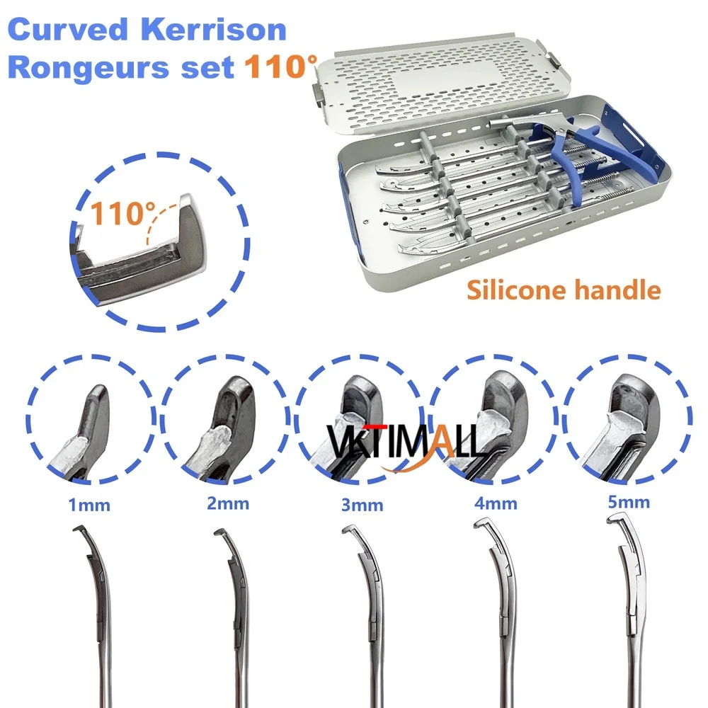 360 Degree Rotating Kerrison Rongeur Spine Rotating Laminectomy Surgical Instrument Sets
