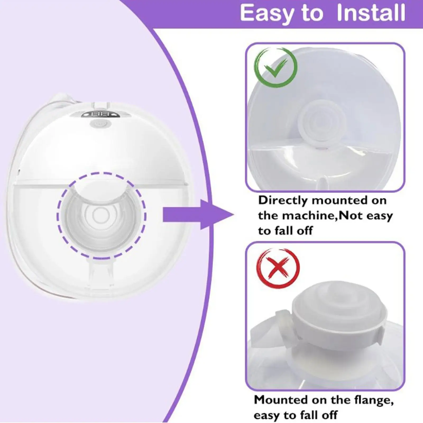 Silicone Diaphragm Replacement for Wearable Breast Pump M5 Electric Accessories Food Grade Backflow Protector Anti Leak Seal