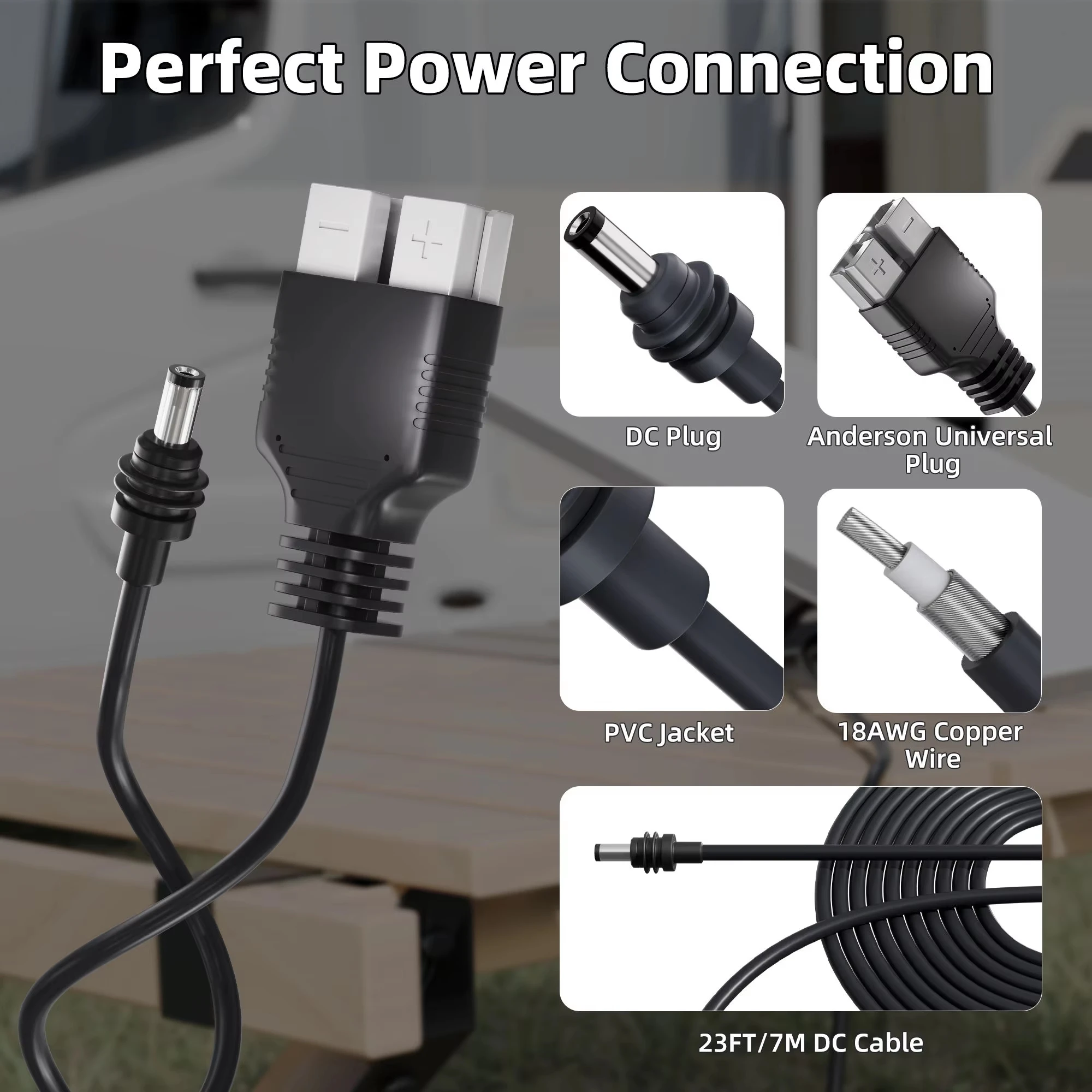 30V 3.5A DC-DC Step Up Converter For Aderson Plug DC Cable 12V/24V Input with for Starlink Mini to RV, Solar, Off-Grid System