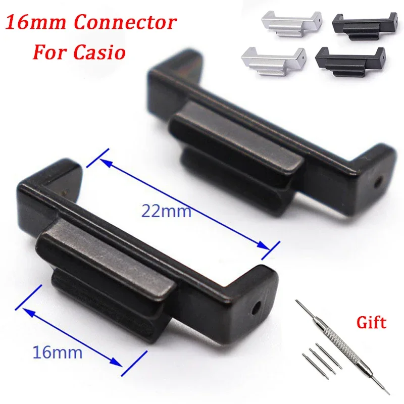 2pcs Plastic Connector 16mm GA110/100/120 GD100/110/120 DW-5600 GW-M5610 Watch Strap Rubber Adapter Accessories