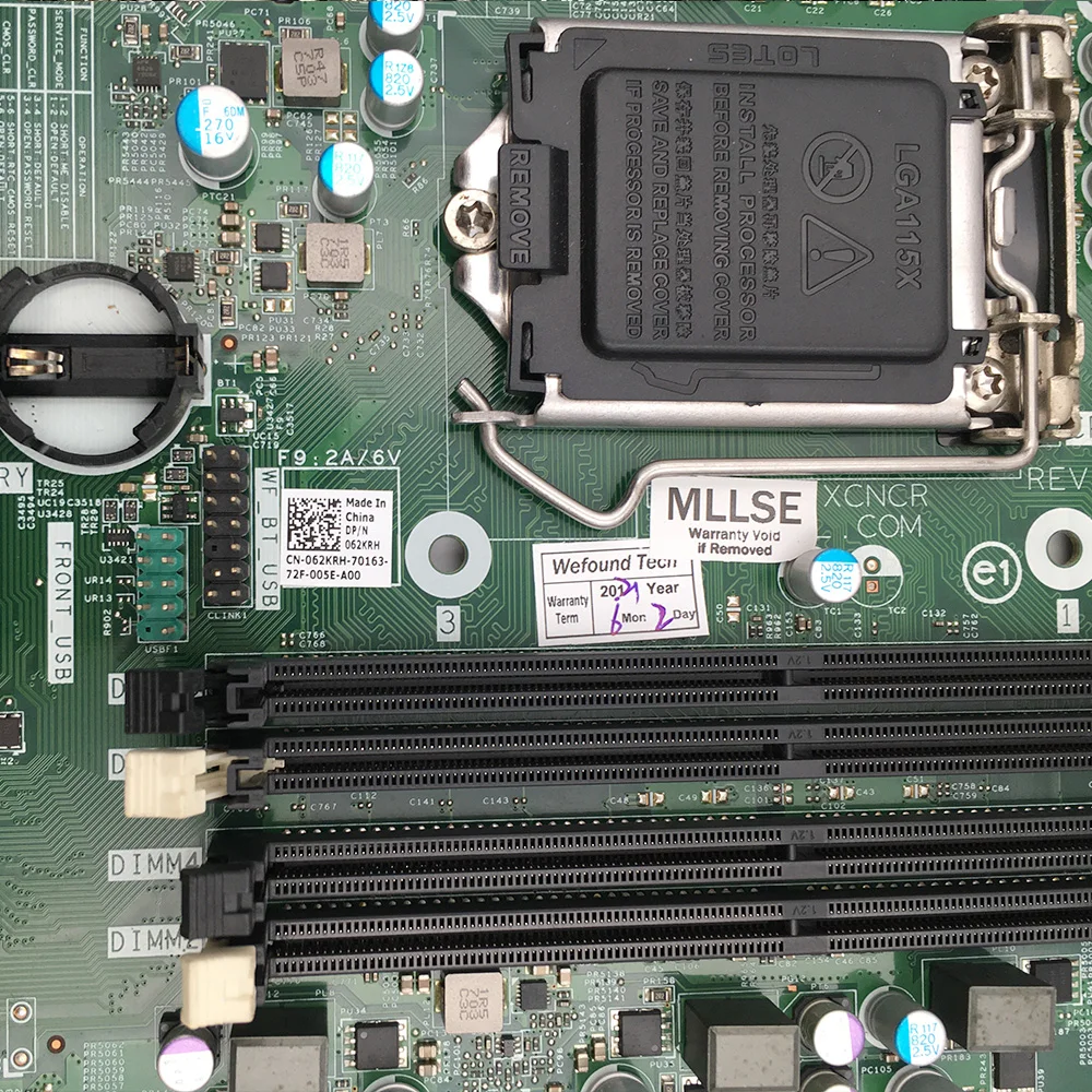 

0XHGV1 OptiPlex 7050MT Материнская плата для настольных ПК 062KRH LGA1151 DDR4