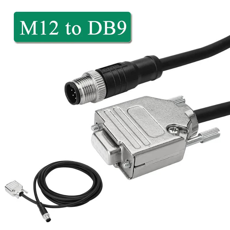 M12 8pin to DB9 Cable Connector RS232 RS485 Extended Line M12 8P Male Female To D-sub 9pin Industrial Data Cable D-sub Plug 0.5M