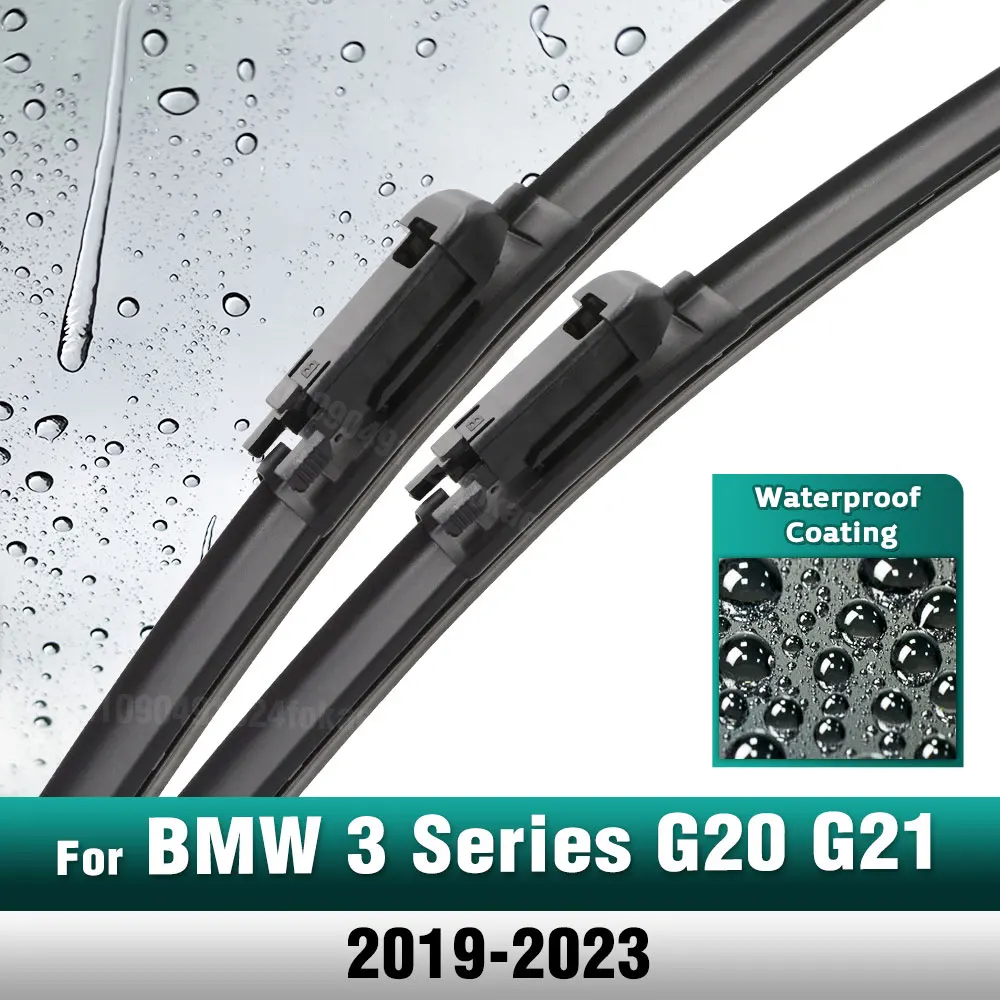 Silicone & rubber  Front Wiper Blades Set For BMW 3 Series G20 G21 2019 - 2023 Windshield Windscreen Window Brush 24