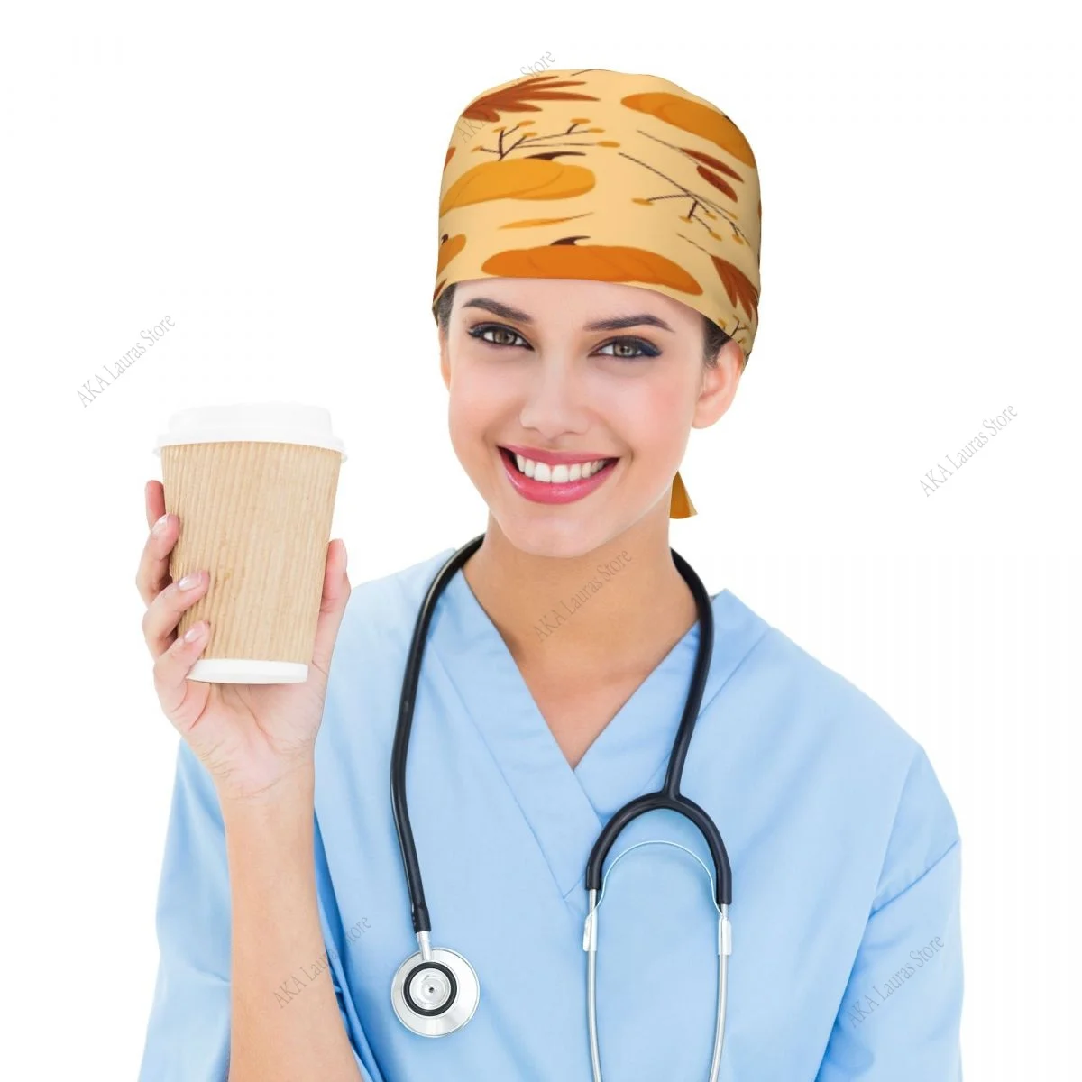 Herbst Kürbis Pflege Zubehör Peeling Hut Chirurgie Kappe Zahnarzt Tier Labor Kappe Peeling Kappe Anästhesie Peeling Kappe