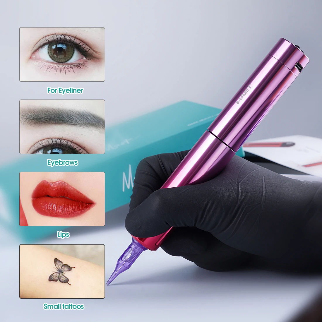 Mast Y22 Wireless Tattoo Pen With LED Display 2 Work Mode Dragonhawk Eyebrow Lips Permanent Makeup Machine Tattoo Supplies