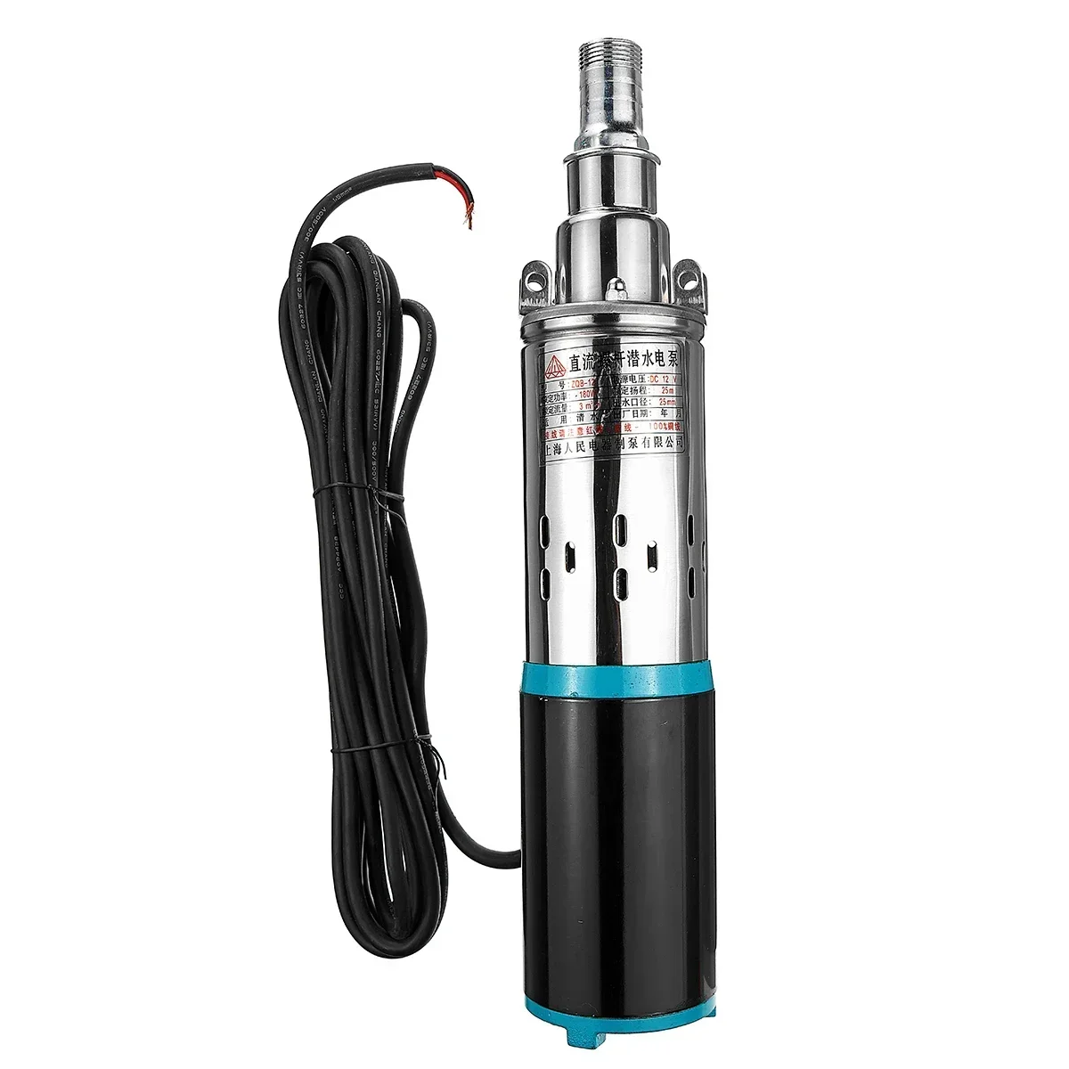 High Lift 25m Solar High Pressure Deep Well Pump DC 12V/24V Submersible Pump Water Pump Garden Agricultural Irrigation