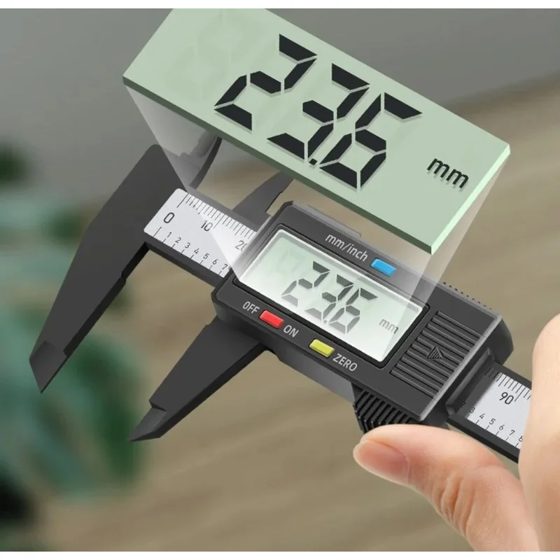 2026New Electronic Digital Caliper Carbon Fiber Dial Vernier 150mm Micrometer Measuring Tool Precision Digital Ruler gallery 1