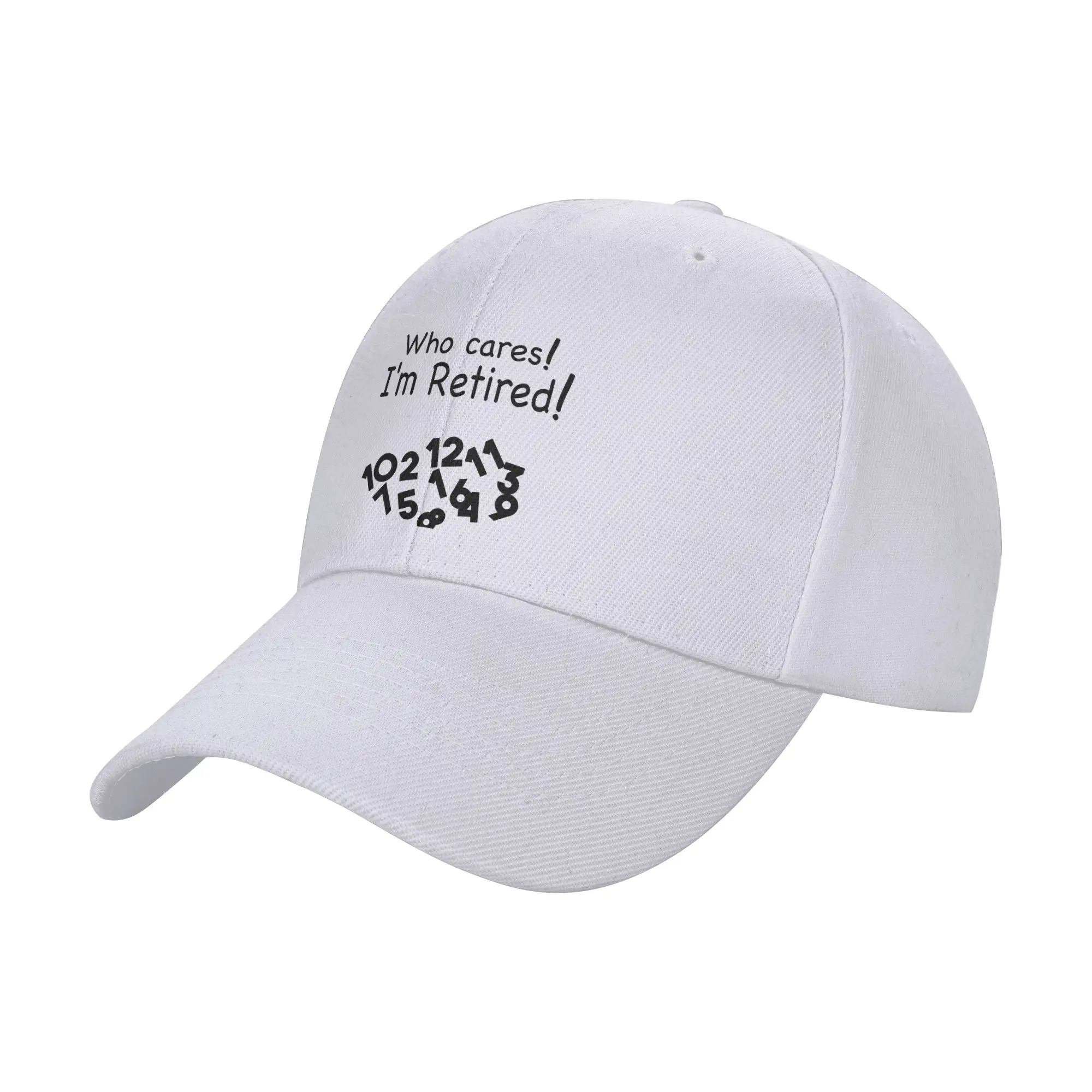 Fashion Who Cares I'm Retired Curved Brim Baseball Cap Prevents Head Tightness Hats For Man