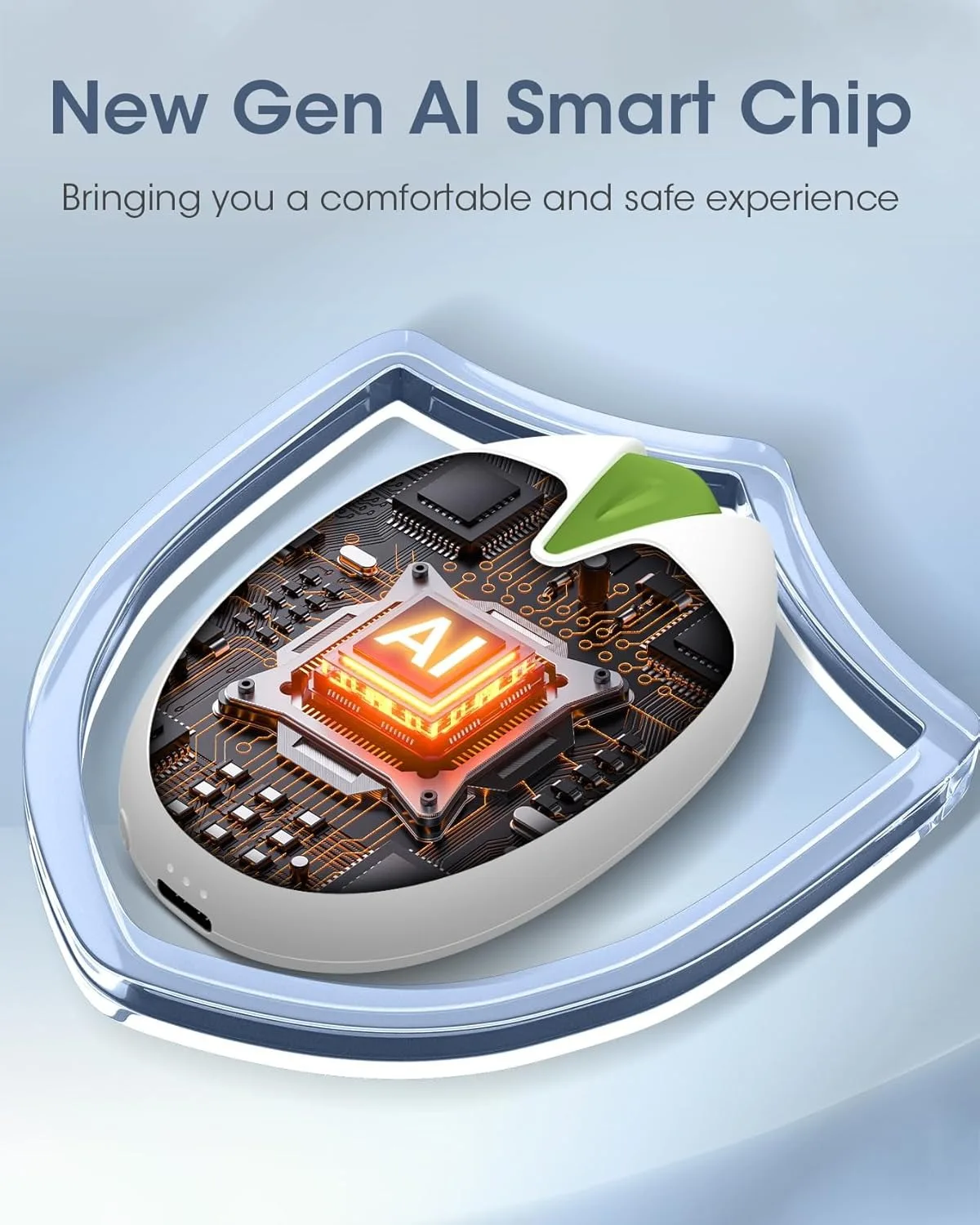 Aquecedor de mãos 3 níveis ajustáveis portátil 2 em 1 1s aquecimento rápido recarregável USB aquecedor de mão 6000mAh para pesca