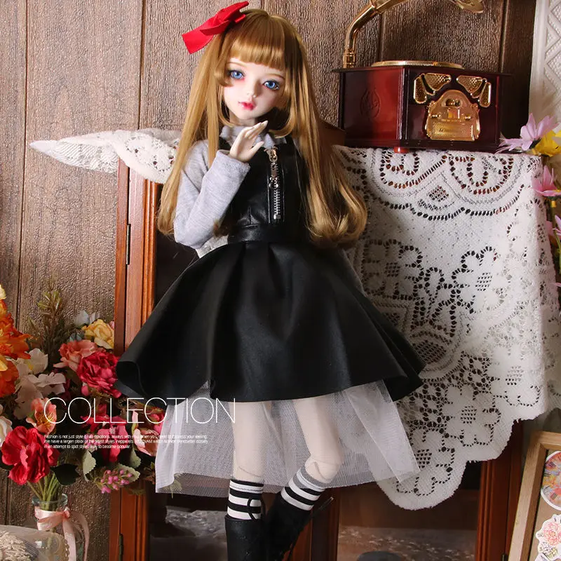 60 سنتيمتر ملابس دمى ل 1/3 Bjd مجموعة ملابس دمية تنورة جلدية Diy بها بنفسك فتاة اللعب فستان موضة إكسسوارات دمي ، لا دمية #2