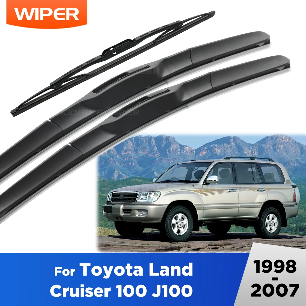 

For Toyota Land Cruiser 100 J100 1998-2007 1999 2000 Wiper Front & Rear Wiper Blades Windshield Windscreen Brushes 24"+22"+16"
