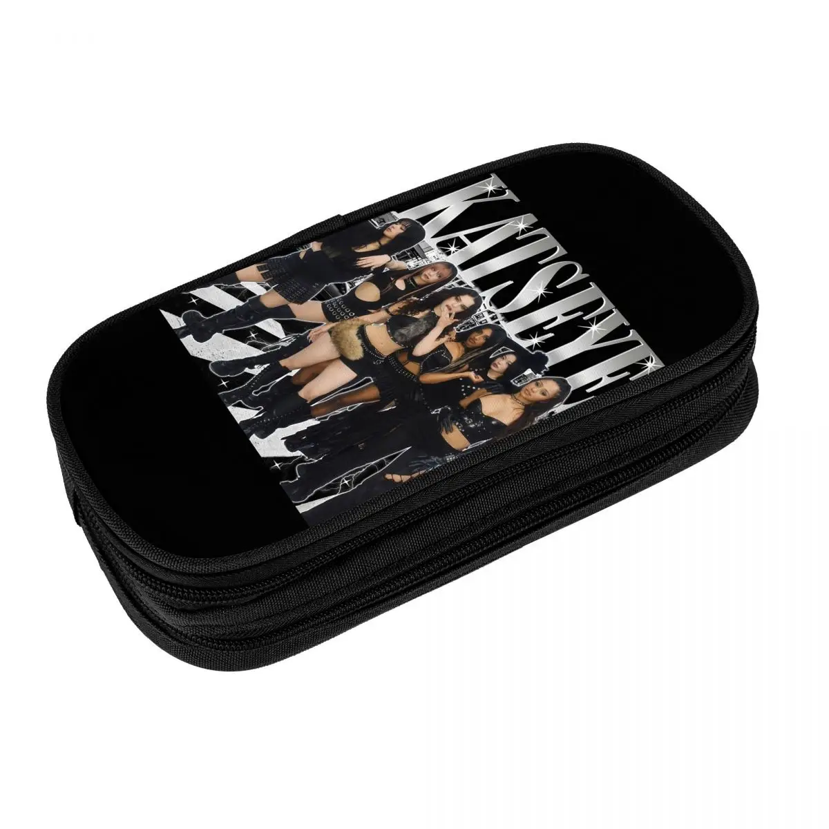 

Новый пенал Katseye в стиле ретро 90-х годов, пенал, держатель для ручек для девочек и мальчиков, большая вместительная сумка для студентов, школьные подарки, канцелярские принадлежности