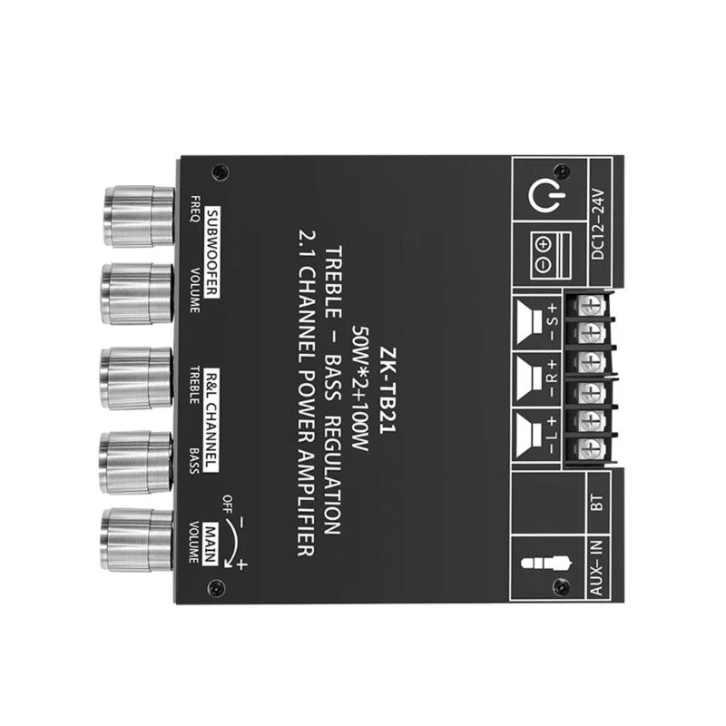 ZK TB21 BT5.0 Стереоуаудиционная плата усилителя приемника 2.1Channel Wireless TPA3116D2