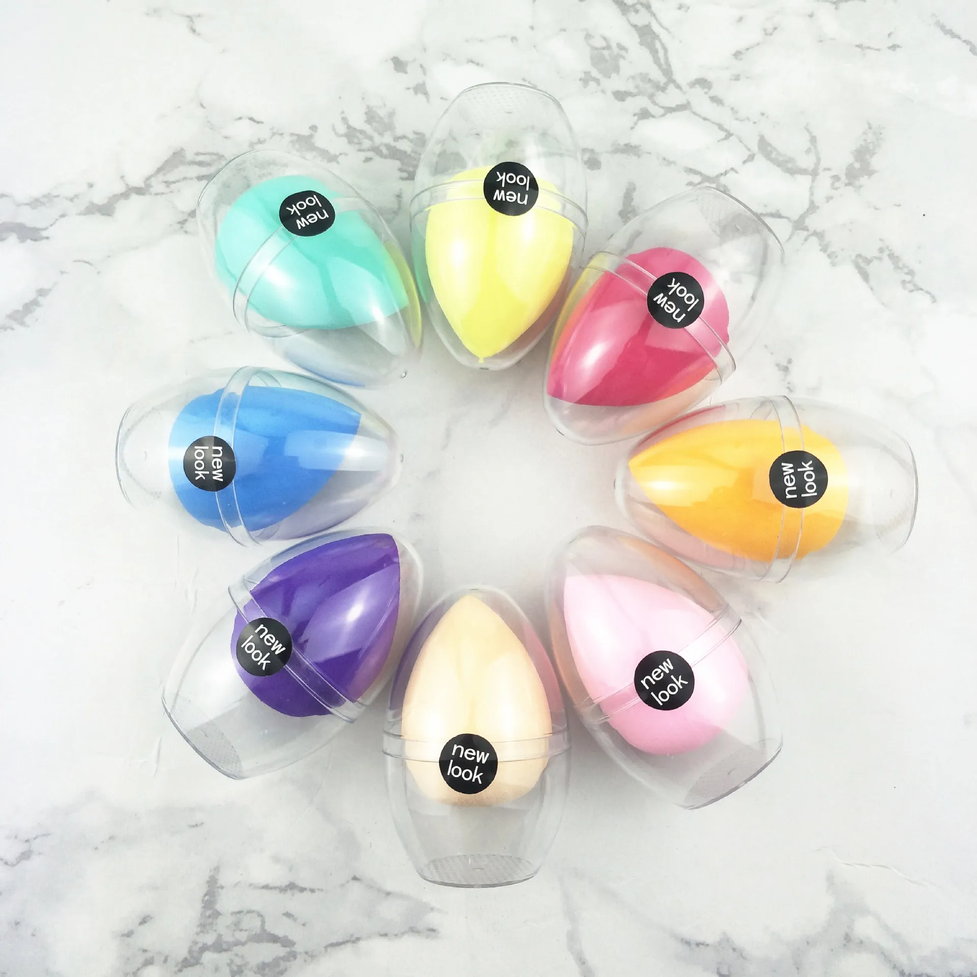 50 Stück individuelles Logo Soft Beauty Makeup Sponge Blender Vegan 3D Latexfrei für die tägliche Grundierung