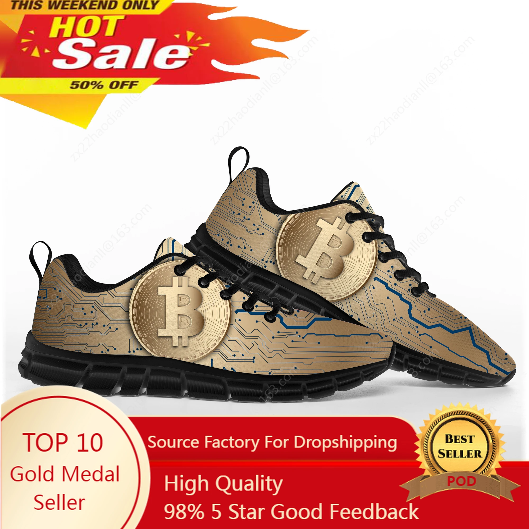 

Bitcoin Cryptocurrency Miner BTC Coin Sports Shoes Mens Womens Teenager Kids Children Sneakers Custom High Quality Couple Shoe