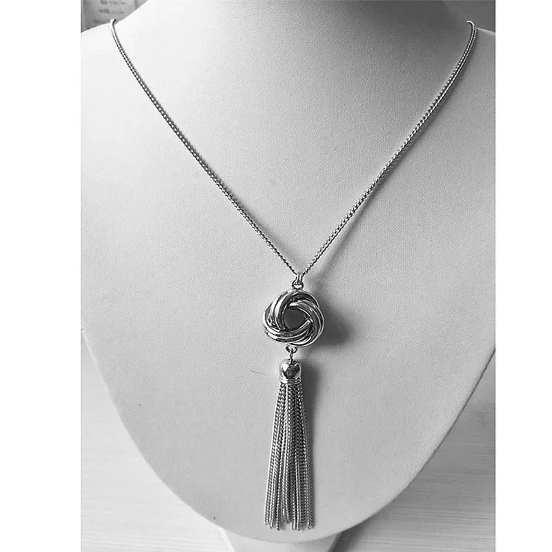 Fashion Woman\'s Sweater Chain Necklaces Long Tassel Snake Link Necklace Festival Trendy Jewelry Gift