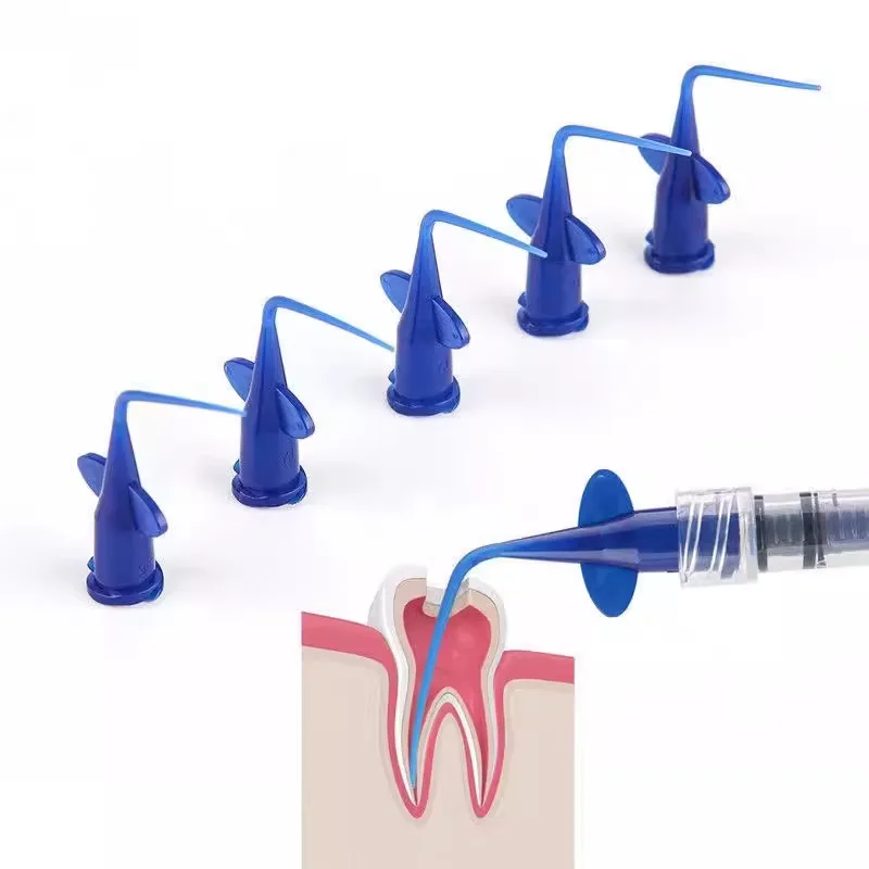 PIORPOY 100Pc/Bag Dental Plastic Long Curved Pre-bent Needle Tips Dentistry Capillary Syringe Irrigation Tip Odontologia Product