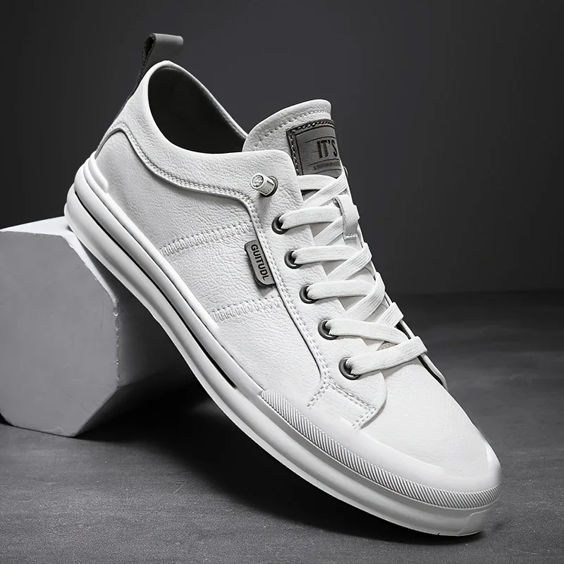 Simple Versatile White Sneakers, Board Men's Casual Shoes, Delicate And Breathable Without Causing Foot Discomfort_vogvips.com