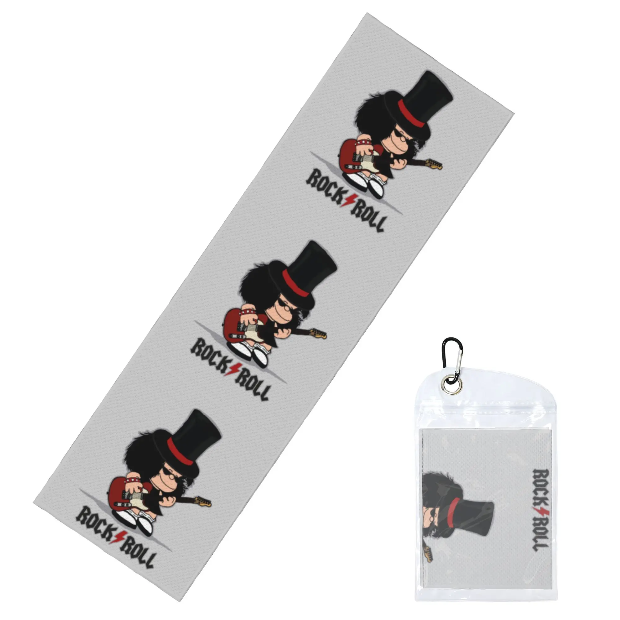 Comic Mafalda Rock Guitar Cold Exercise Towel Face Towel Quick Dry Cartoon Quino Manga Yoga Breathable Cold Towel