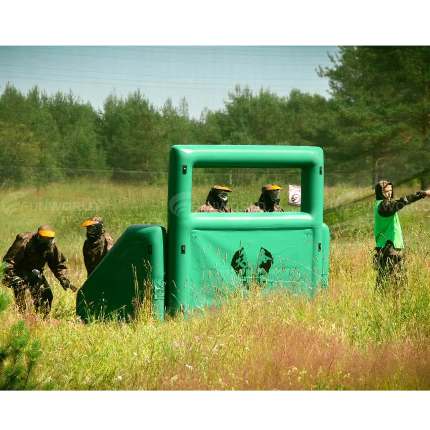 Commercial Outdoor Sport Play Inflatable Paintball Air Bunkers Inflatable Tactical Cs Shoot Game Inflatable Paintball Bunkers