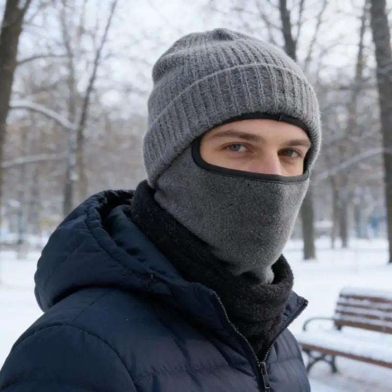Y3NE Portable Fleece Balaclava for Outdoor Workers Enduring Cold Weather Challenges
