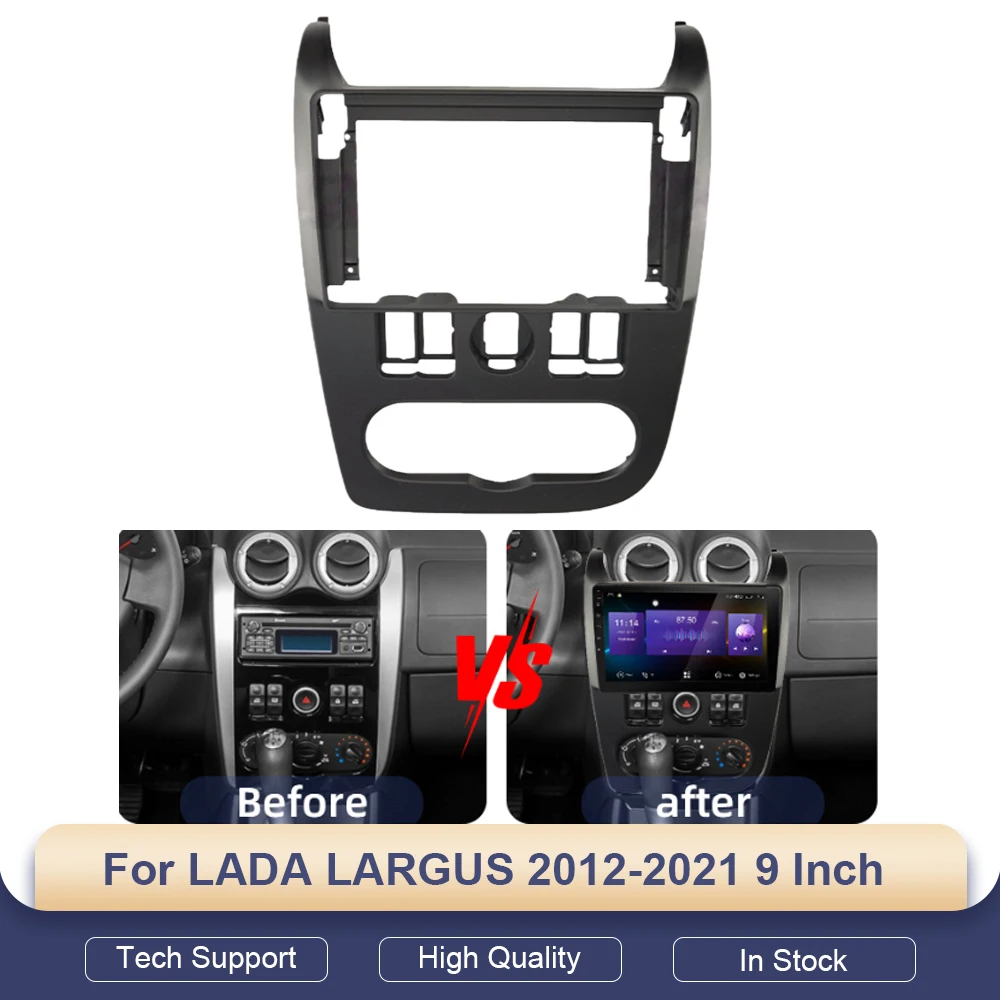 

For LADA LARGUS 2012-2021 9 Inch Double Din Fascia Panel Frame DVD Stereo Panel Dash Mounting Installation Trim Kit Frame Bezel