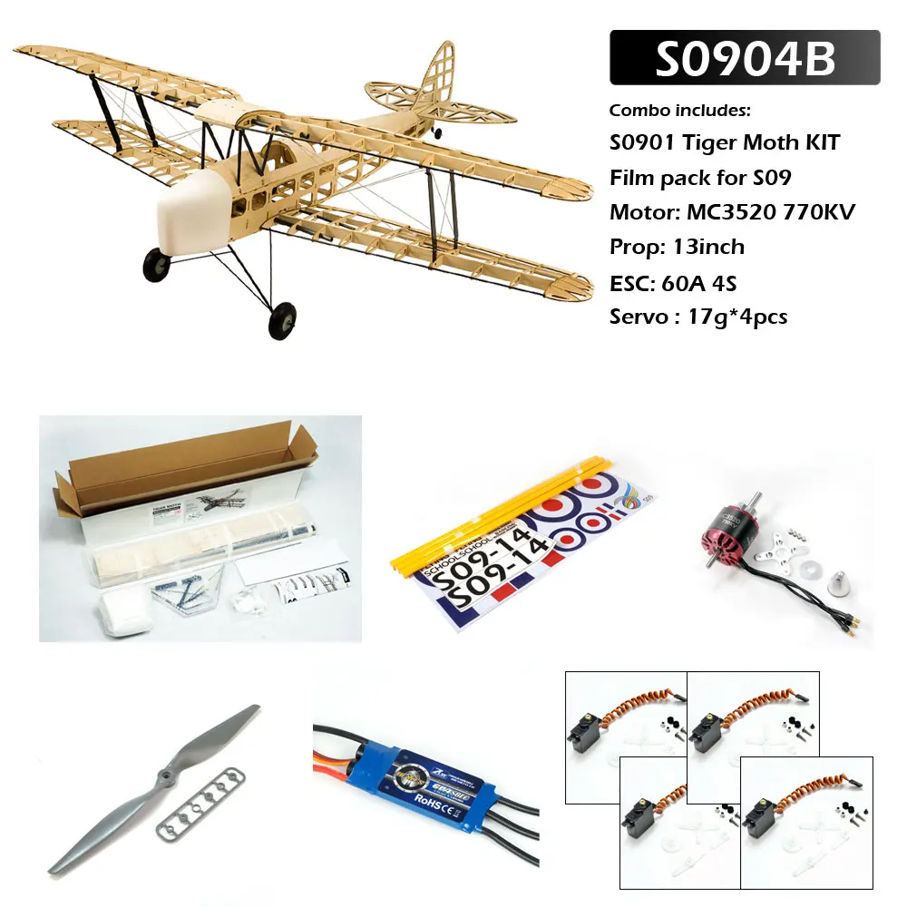 DW Hobby 1,4M Tiger Moth Doppeldecker-Bausatz – 55 Zoll Balsaholz EP/GP ARF S0904 – Detail 18