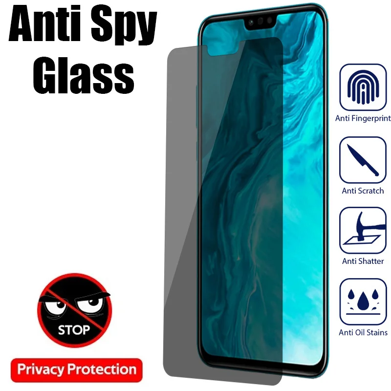 Полноэкранное Защитное стекло для Honor 8X/9X/10X Lite/7X/8C/9C, пленка для защиты экрана от шпионов, стекло для Honor 30/10 Lite/20/8A Pro/9A/20i
