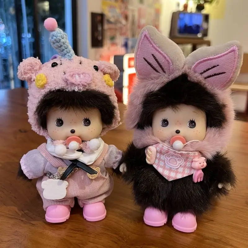 Alta qualidade 15cm mengqiqi boneca de pelúcia pingente pp algodão macaco boneca de pelúcia bonito mão fantoche bonecas aniversário brinquedo de pelúcia presentes da menina