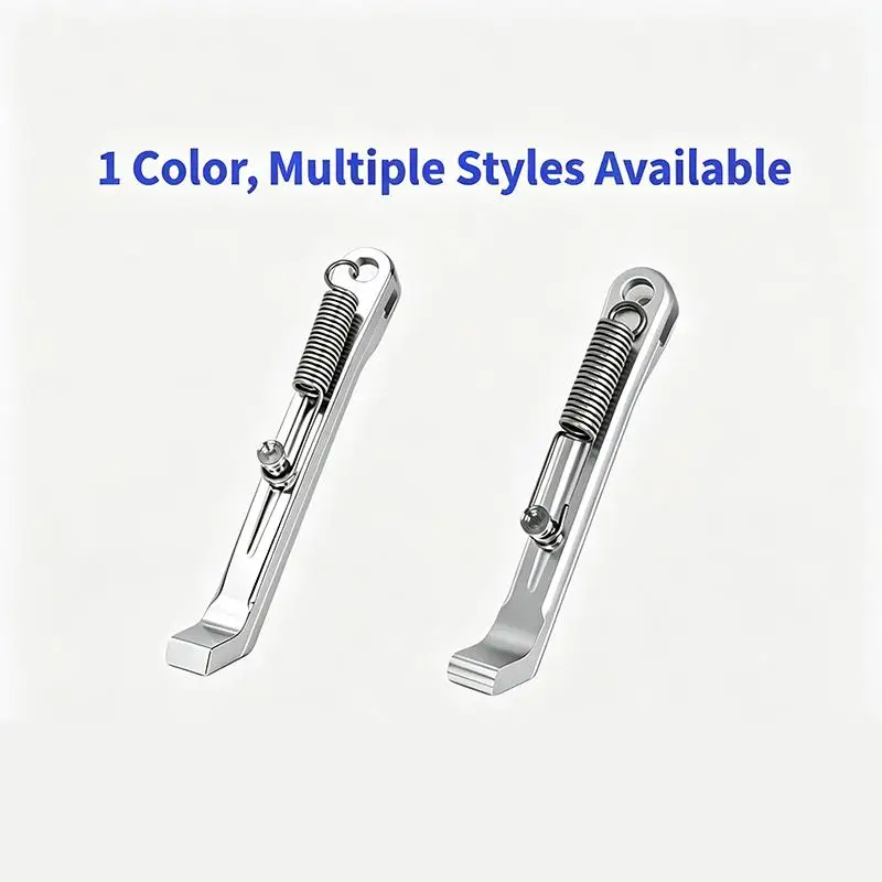 CNC Aluminum Alloy Motorcycle Side Stand Rust Proof Long Lasting Spring For Motorbike Parking Replacement Daily Maintenance