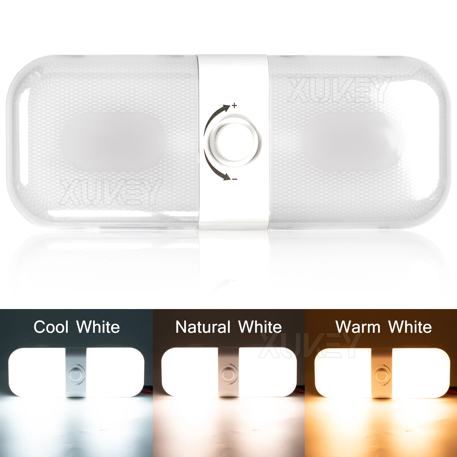 Roof Highlight Rv Reading Light 120Led 12-24v Switch Cab Ceiling Dome Light 3 Color Tem Dimmable Cabin Interior Lamp Camper Boat
