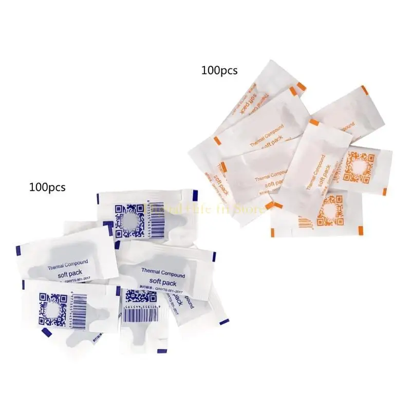 

E06D 100pcs/lot HY410/HY510 Thermal Conductive 1.42W/m-K 1.93W/m-K Grease 0.5g Silicone Plaster Heatsink Compound