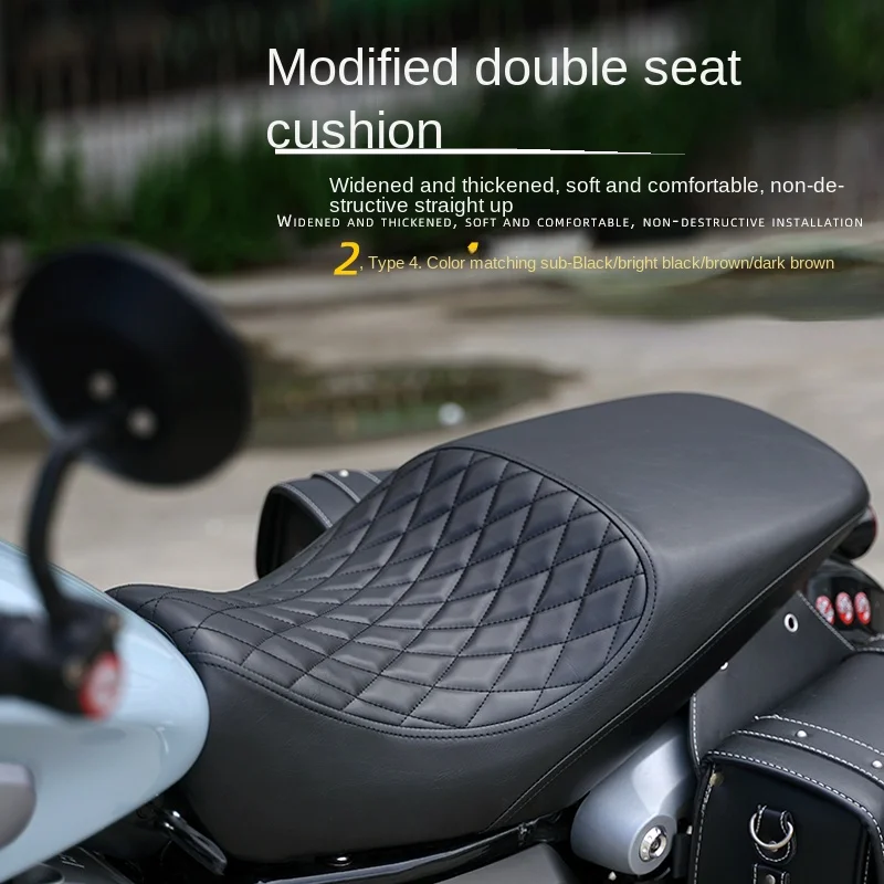 Applicable to Benda Wollastonite 300 Jinjila 300 Cushion Lengthened Motorcycle Widen and Thicken Modified Retro Cushion