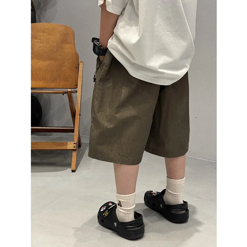 Baby Hosen Jungen Sommer Hosen und Shorts 2024 neue mittlere Kinder Sommer dünne Jungen Viertel langlebige Mode Komfort Hose