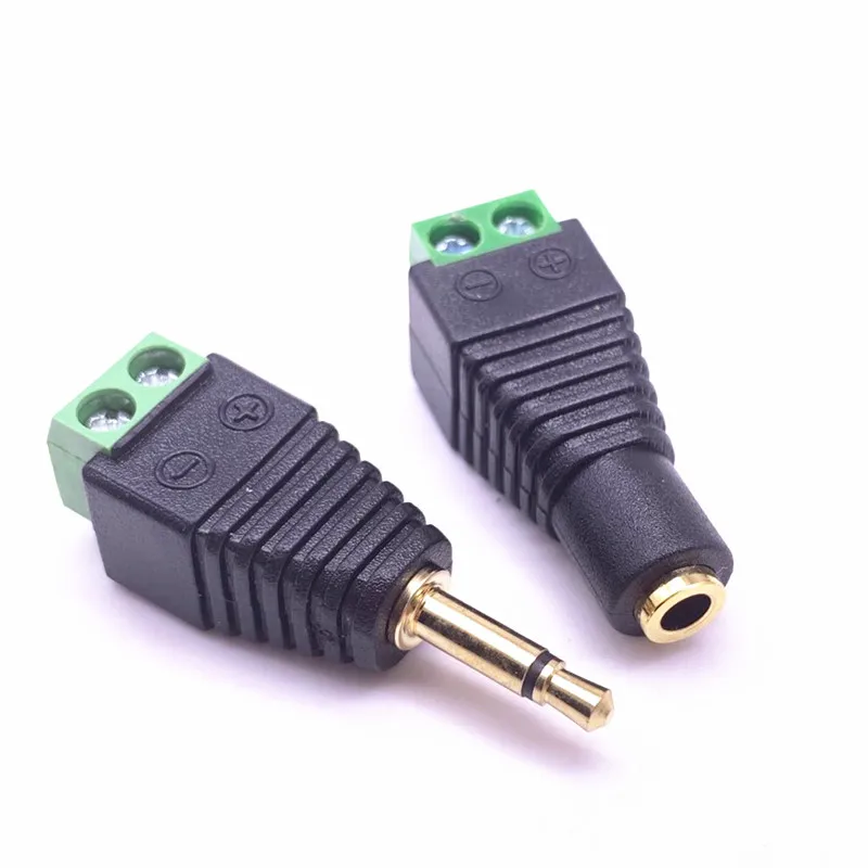 Video AV 3.5mm 2 3 4 Pole mono Stereo Male female AV Screw Terminal Jack 3.5 male 3 pin 4 pin Terminal Block Plug H2